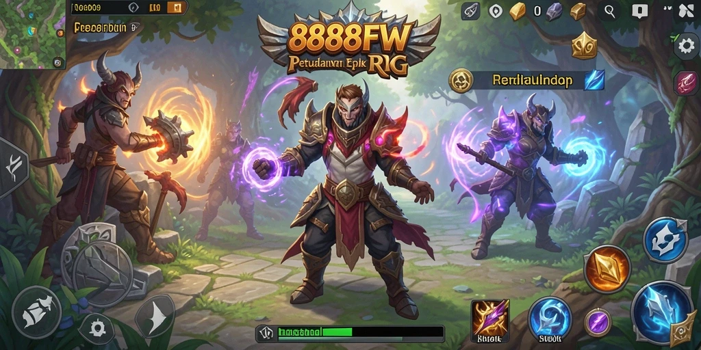 Screenshot gameplay 888FW dengan aksi petualangan RPG yang mendebarkan.