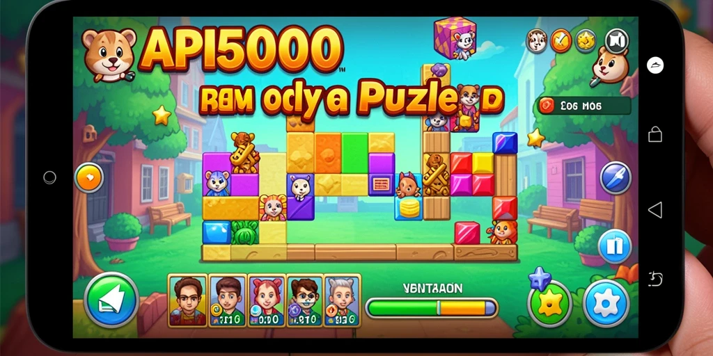 Tangkapan layar gameplay API5000 dengan tantangan Puzzle yang menarik.