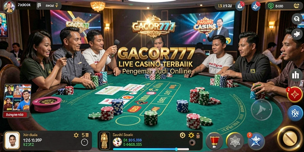Tampilan gameplay GACOR777 yang menarik dengan dealer langsung.