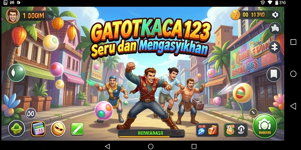 Tangkapan layar gameplay penuh aksi GATOTKACA123.