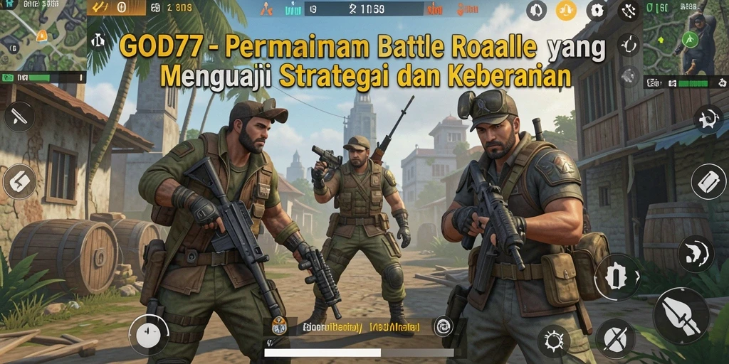 Tangkapan layar gameplay intens Battle Royale di GOD77.