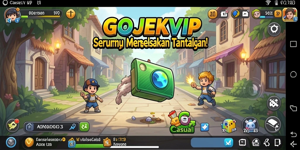 Tampilan gameplay GOJEKVIP yang menarik dan menyenangkan.