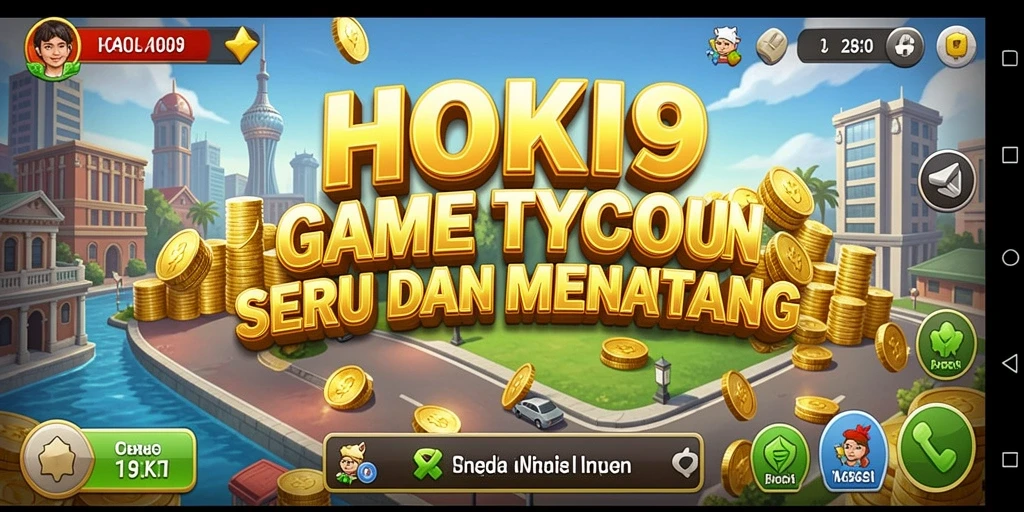 Tangkapan layar HOKI9 menampilkan antarmuka permainan bisnis yang menarik.
