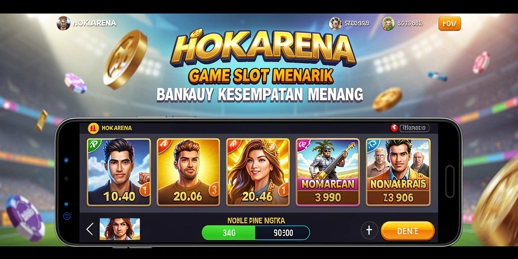 Tampilan gameplay HOKIARENA dengan berbagai slot seru.