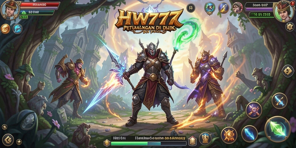 Screenshot HW777 menampilkan aksi seru dalam petualangan fantasi.