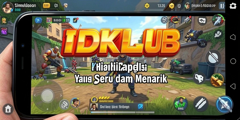 Screenshot gameplay IDKLUB yang menunjukkan interaksi karakter.