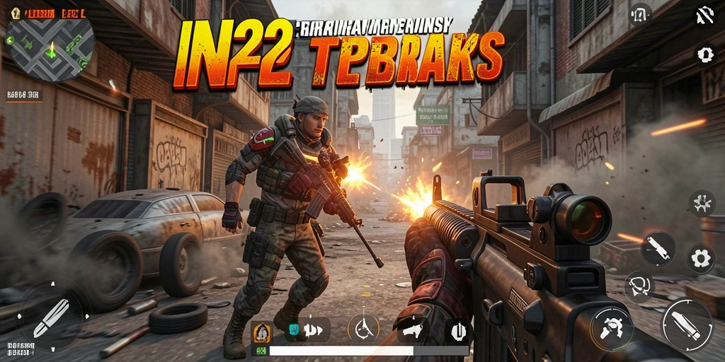 Gameplay seru di IN22 menampilkan aksi tembak-menembak yang intens.
