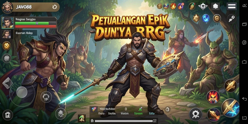 Screenshot gameplay <strong>JAVO88</strong> menampilkan aksi perang seru dan petualangan epik.