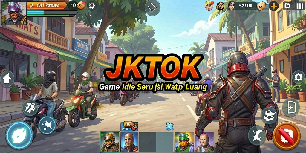 Tampilan gameplay yang menarik dari JKTOK dengan mekanika Idle yang seru.
