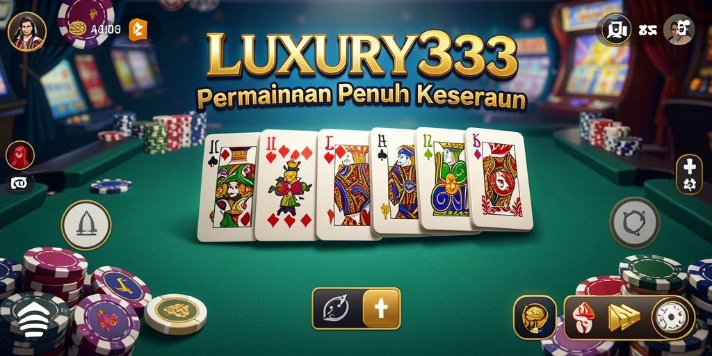 Screenshot gameplay seru dari LUXURY333 menunjukkan momen intens permainan Domino.