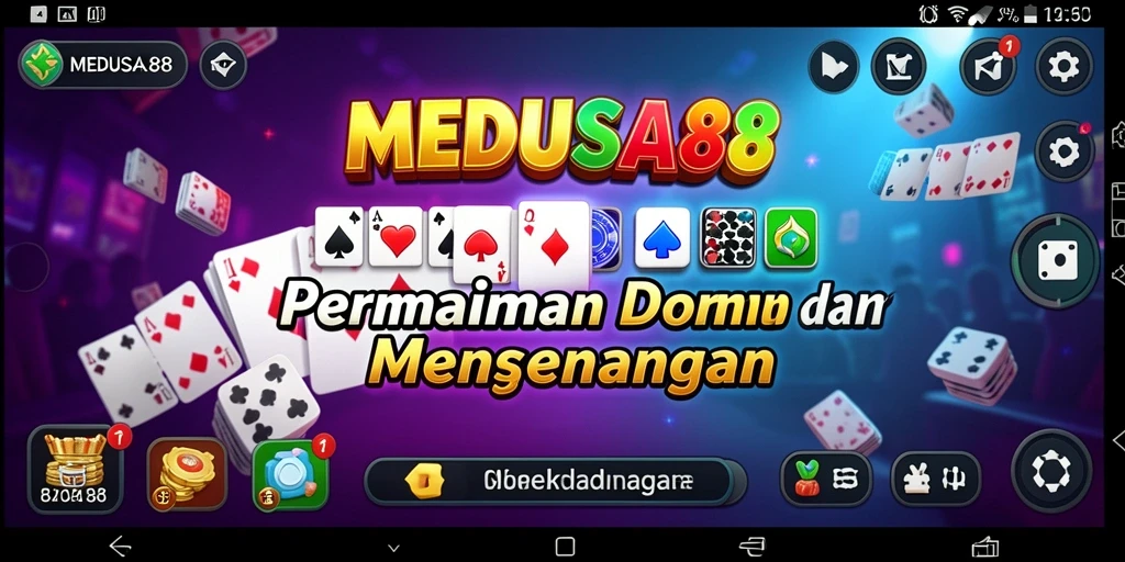 Tangkapan layar dari gameplay Domino yang seru dan interaktif.