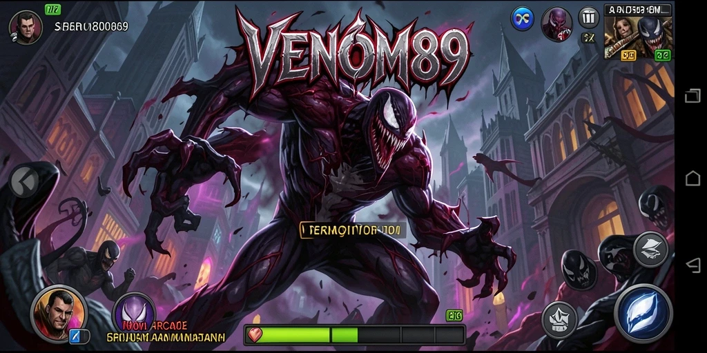 Tampilan gameplay seru dalam VENOM889 dengan tantangan Arcade.