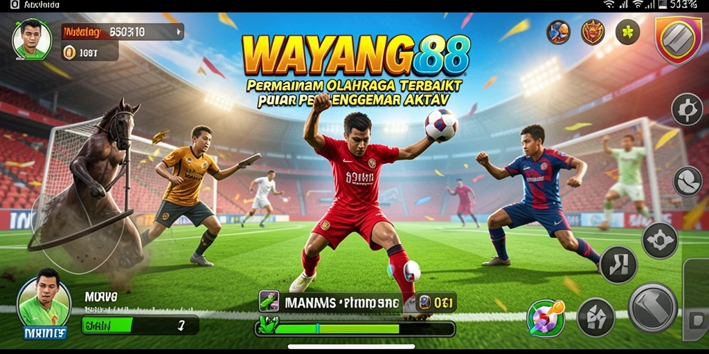 Tampilan gameplay olahraga seru di WAYANG88 dengan teman-teman.